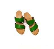 Sendal selop Kulit asli garut 2 palang heels 7 cm Kulit sapi garut