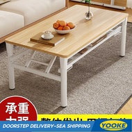 YOOK Folding Dining Table for Rental Houses, Simple Rectangular Low Table for Eating, Small Dining T
