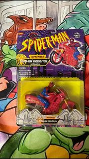 Toybiz 1995 蜘蛛俠 摩托車 機車 玩偶 公仔