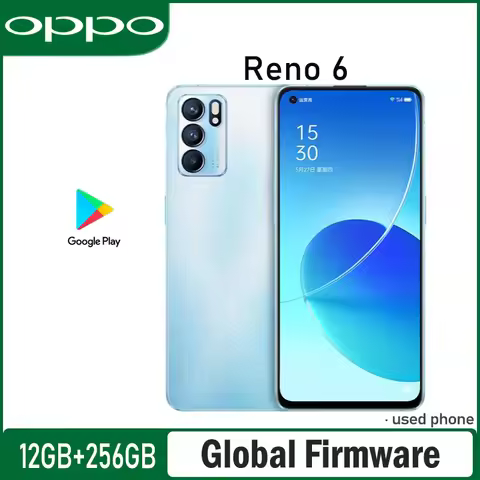 OPPO Reno 6 5G Smartphone Global firmware Rear camera 64MP12GB 256GB 4300mAh battery reno ace used p
