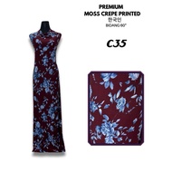 PREMIUM MOSS CREPE Printed Kain Pasang Bidang 60 volume 01