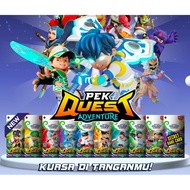 PEK QUEST ADVENTURE BOBOIBOY BELIUNG CYCLONE FURY MONSTA GALAXY CARD INDONESIA VERSION
