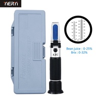 Refractometer/Soy Milk Brix Meter Soy Milk Handheld Concentration Meter Concentration 0-25 Soy Milk 
