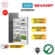 2026 NEW Sharp Refrigerator 2 Door Inverter 267L Fridge Peti Sejuk Peti Ais 2 Pintu Inverter Murah 冰