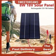 8W 18V Portable Solar Panel Waterproof Mini Small Solar Panel Module with Clip Solar Battery Charger