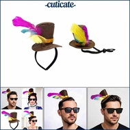 [Szlinyou1] Mini Top Hat with Artificial Feathers, Cosplay Accessory for Stage Shows,