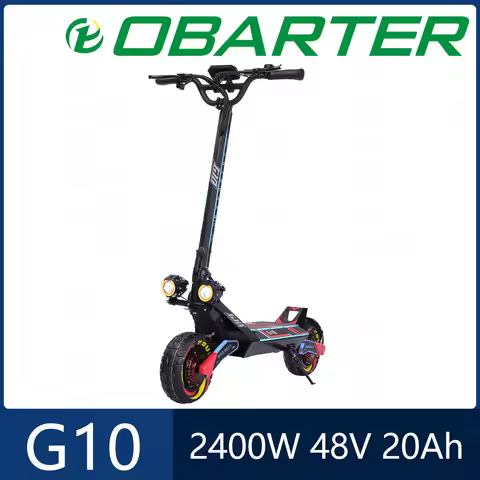 OBARTER G10 1200W*2 Dual Motor 48V20Ah Battery 10inch Explosion-Proof Vacuum Tire 4inch NFC Display 