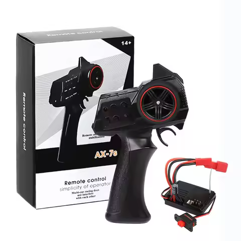 AX7S ax7s 2.4g 3ch transmissor controle remoto com 2 em 1 receptor esc para wpl d12 mn d90 mn99s mn8