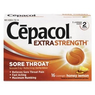 Cepacol Extra Strength Sore Throat Relief Lozenges, Honey Lemon Cough Drops, Maximum Numbing- Fast A