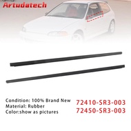 Artudatech 2PCS L&R Side Door Window Belt Trim Molding For Honda Civic EG6 EG4 3D 1992-1995 Car Acce