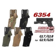 （圓仔）6354 G17 X300槍燈 戰術硬殼槍套 腰掛綁腿+QLS快拆 克拉克 G18、G19、G26~GB-74