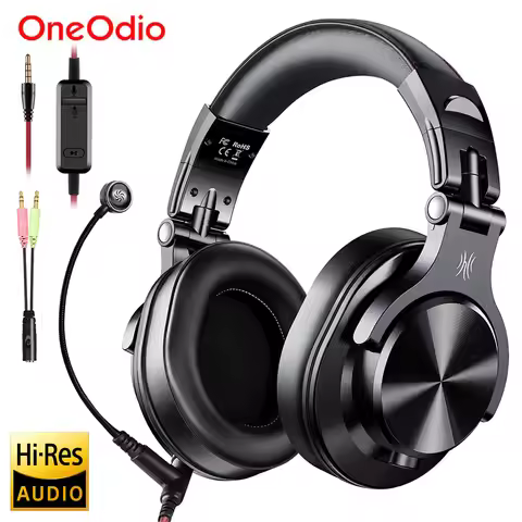 Oneodio A71 Gaming Headset Studio DJ Headphones Stereo Over Ear Wired Headphone Hi-Res With Micropho