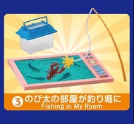 Re-ment 絕版食玩 Doraemon Everyday Adventures 多啦A夢 叮噹大雄每一天的大冒險 No.3 房間釣小龍蝦