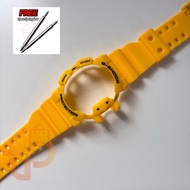 Strap Bezel Replacement Glossy Yellow for Gsh0ck GBA GA 400 GA400 GBA400