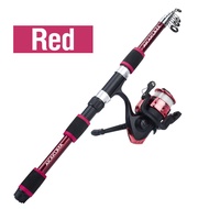 AKAKUMA 1 Set Fishing Rod and Reel Combos 1.8M Glass Fiber Telescopic Fishing Rod With 5.2:1 Spool F