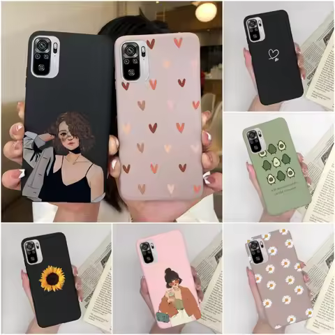For Xiaomi Redmi Note 10 Pro Max Case Cute Fashion Heart Avocado Soft Silicone Cover For Redmi Note 