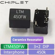 5pcs Ceramic Resonator LTM450FW 450KHZ 3+2 Interphone Communication Filter DIP 5P Walkie Talkie Repa