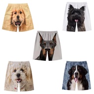 Dog Head Pajama Pants, Cute Dog Head Casual Pants, Sports Shorts