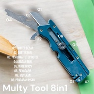 CUCI GUDANG Multy Tools 8 in 1 Cutter Alat Pemotong Pisau Multifungsi Pisau Cutter Combinasi Pembuka