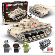 ＜826＞Lego building block World War series tank war T-34 technology building blocks children toys bir