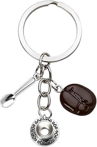 Coffee Bean Keychains for Women Men Coffee Lover Gift for Family Friends Coffee Themed Bag Charms fo
