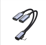 type c轉雙typec母耳機充電二合一轉接線適用於蘋果1516華為三星