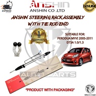 #ANSHIN# JAPAN STEERING RACK ASSEMBLY WITH TIE ROD END PERODUA MYVI 2005-2010 D73A 1.0/1.3 (ASG-4420