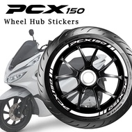 For Honda PCX 150 pcx150 14'' Inches Motorcycle Wheel Hub Sticker Decal Reflective Rim Stripe Tape Accessories Waterproof