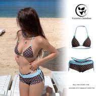 bikini Swimsuit 3-Piece Dot Pattern Sexy Style Open Back New 2026