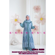 SHEILLA DRESS ( COUPLE ATAU SATUAN )Gamis Couple Ibu dan Anak Perempuan Bahan Crinkle Kombinasi Ceru