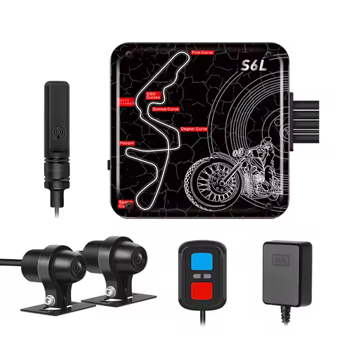 VSYS S6PL Wifi Motorcycle Camera HD 1080P Front and Rear Camera, Full Body Waterproof DVR with GPS, 