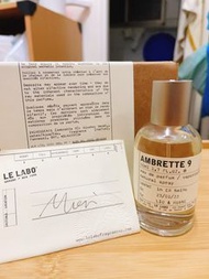 Le labo 黃葵9 50ml Ambrette 9 EDP 淡香精 二手