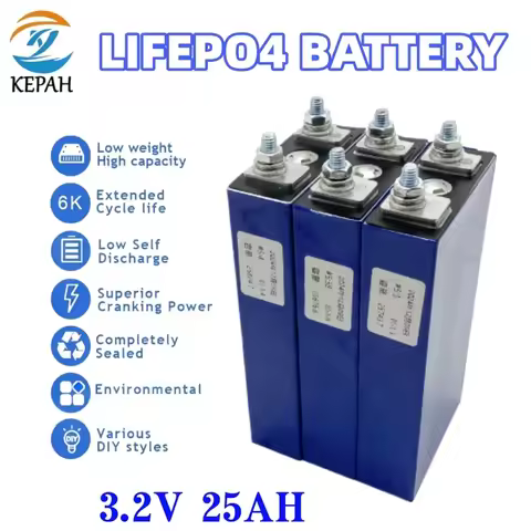 3.2V 25Ah/35Ah LiFePO4 Battery Cells | Deep Cycle Lithium Iron Phosphate for DIY 12V/24V/36V/48V Sol