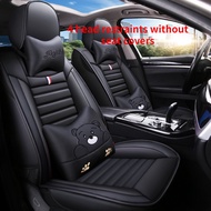 1 Set/car Seat Cover/myvi/axia/saga/wira/viva/satria/kenari/kelisa/honda/a/bezza (car Seat Cover/sarung Kusyen Kereta) for 5-seater Front And Rear Seats, Fully Enclosed Seat Covera