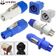 WONDER Powercon Connector, 250V 20A NAC3FCA NAC3FCB AC Male Plug, 20A Aviation Socket Socket 3 PIN Blue White Stage Light LED Power Cable Plug Stage Light LED Screen