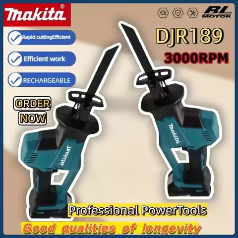 Makita DJR189 Electric Reciprocating Saw Cutting Wood Metal PVC Pipe Adjustable Speed And Replaceabl