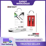 ONESAM OS-V05 High Speed 3A USB Data Cable Auto Disconnect with LED Breathing Light