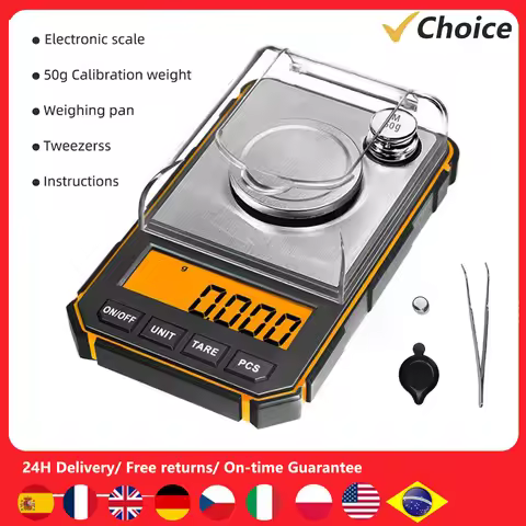 50g Electronic Scales 0.001 High Precision LCD Digital Jewelry Scale Pocket Electronic Balance Lab W
