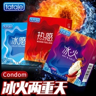 kondom silicon berduri tebal condom tahan lama ice and fire ultra-thin condom silicon for man 3pcs/b