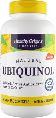 Healthy Origins Ubiquinol (Active form of CoQ10), 50 mg - Activated Form of CoQ10 - Kaneka Ubiquinol