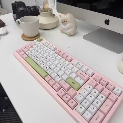 AUSDOM H98 Bluetooth Wireless Three Mode Keyboard Ergonomic Low Latency Hot Swap Customized Mechanic