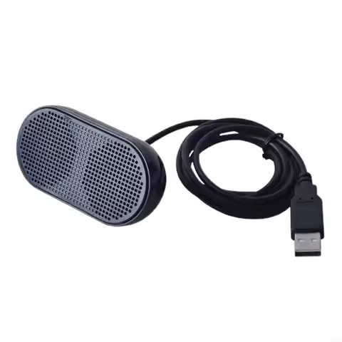 USB Speaker Portable Loudspeaker Powered Stereo Multimedia Speaker For Notebook Laptop PC(Black)