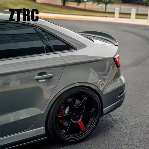 For AUDI A3 S3 RS3 Limousine 8V Sedan HK Style Carbon Fiber Rear Spoiler Trunk Wing 2013-2020