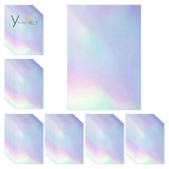 60 Sheets Holographic Laminate Sheets Clear Gitter Holographic Sticker Paper Vinyl Laminate Film 11.