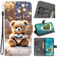 Shockproof Painted Flip Leather Wallet Case For Tecno CC7 Camon 12 15 16 Premier 17 KL6 KL7 Spark 30