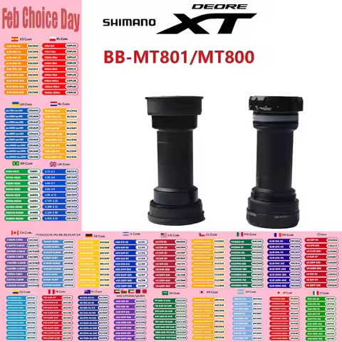 SHIMANO DEORE XT BB-MT800 Press Fit Bottom Bracket 89.5/92 mm BB-MT801 BSA 68/73mm HOLLOWTECH II Ori