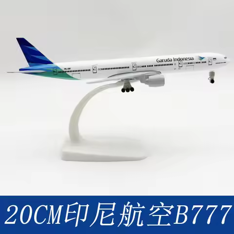 Diecast Airplane Model with Wheels Air Garuda Indonesia Airways B777 20cm Alloy Metal Plane Model Ai