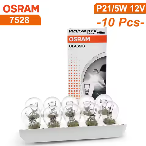 OSRAM Original P21/5W 12V 7528 Car Standard Turn Signal Light Parking Lamp OEM Auto Stop Bulb S25 21