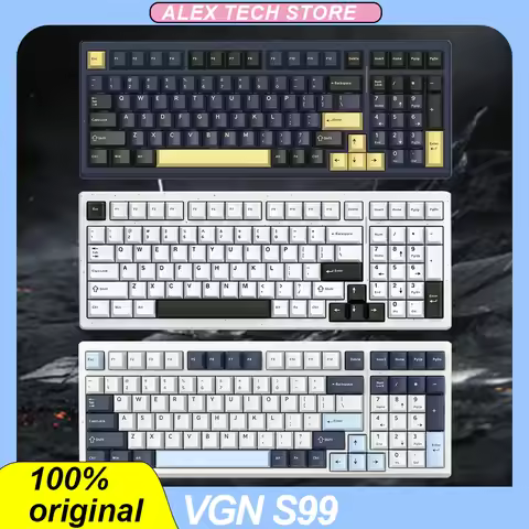 Vgn S99 Mechanical Keyboard Tri-Mode Wireless Bluetooth Hot Swap Gasket Single-Key Slotted Ergonomic