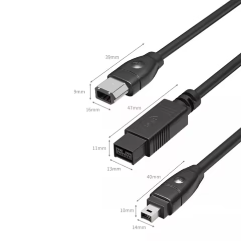 IEEE 1394B 4-Pin 6-Pin 9-Pin Firewire Cable Firewire 400/800 Link DV Cable Computer Laptop to Indust